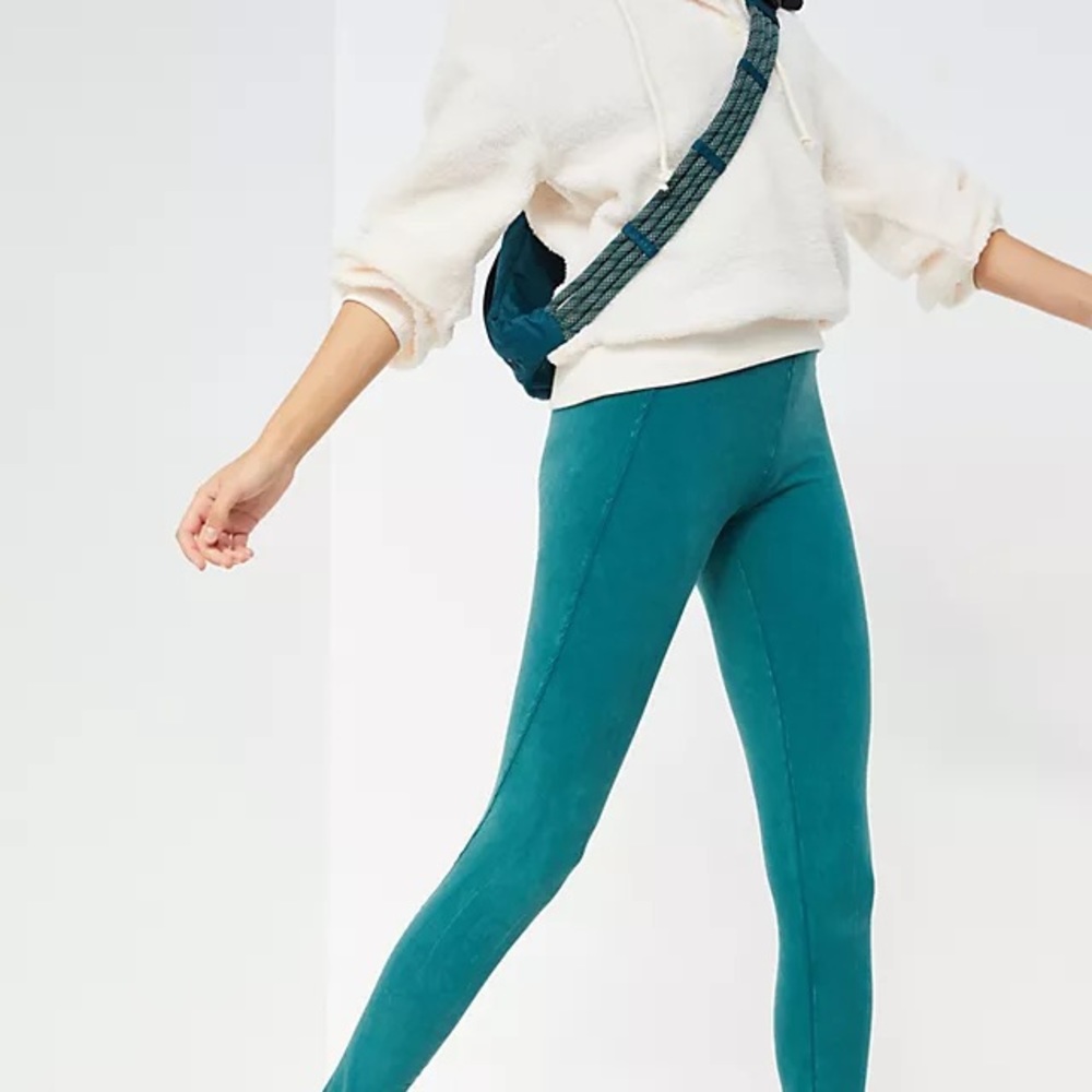 Anthropologie Saturday Sunday Ruthie High Waisted Ankle Crop Lounge Leggings